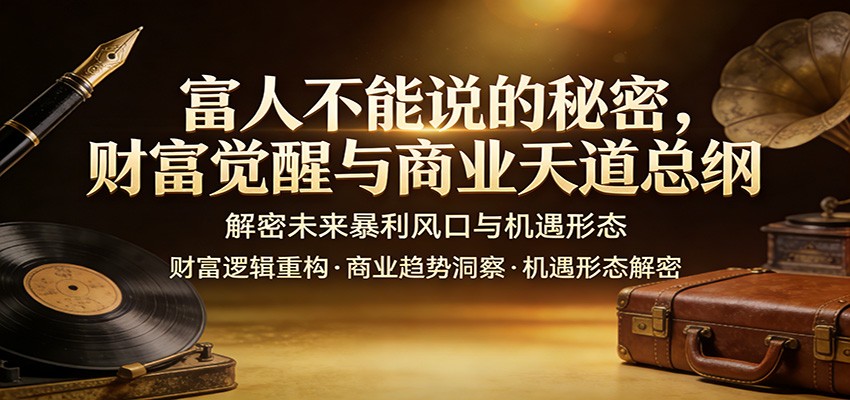 富人不能说的秘密，财富觉醒与商业天道总纲，解密未来暴利风口与机遇形态-海淘下载站