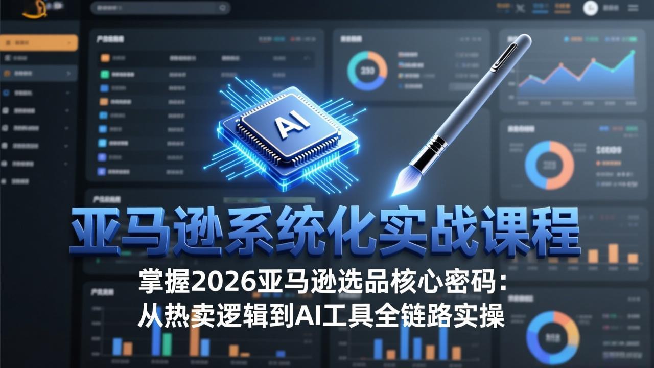 亚马逊系统化实战课-更新3月：2026最新选品方法论，从热卖原因分析到AI作图，提升选品成功率-海淘下载站