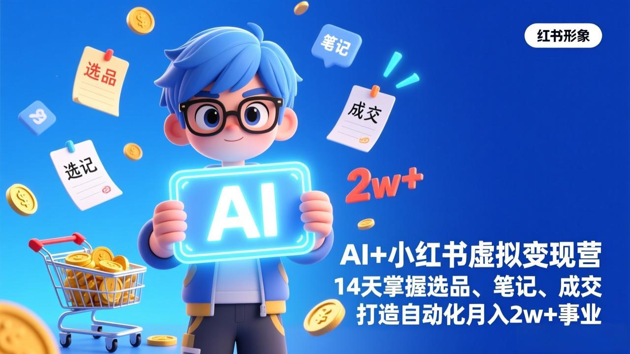 AI+小红书虚拟变现营(完结-海淘下载站