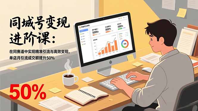 同城号变现进阶课：在同城赛道中实现精准引流与高效变现，单店月引流成交额提升50%-海淘下载站
