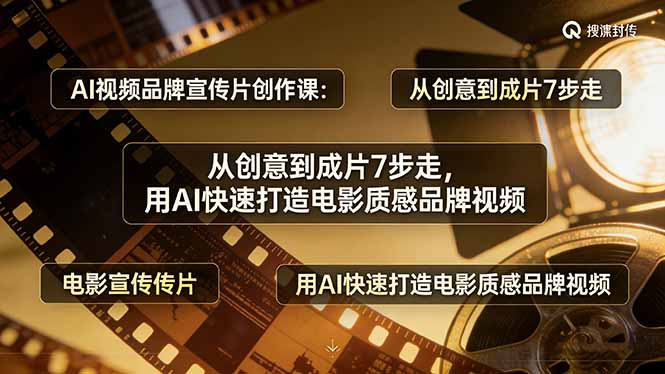 AI视频品牌宣传片创作课：从创意到成片7步走，用AI快速打造电影质感品牌视频-海淘下载站