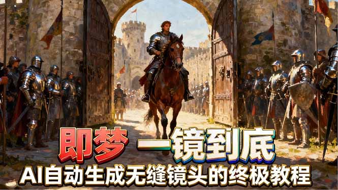 即梦AI一镜到底终极教程，智能补帧+运镜技巧，AI自动生成无缝丝滑长镜头高效出片-海淘下载站