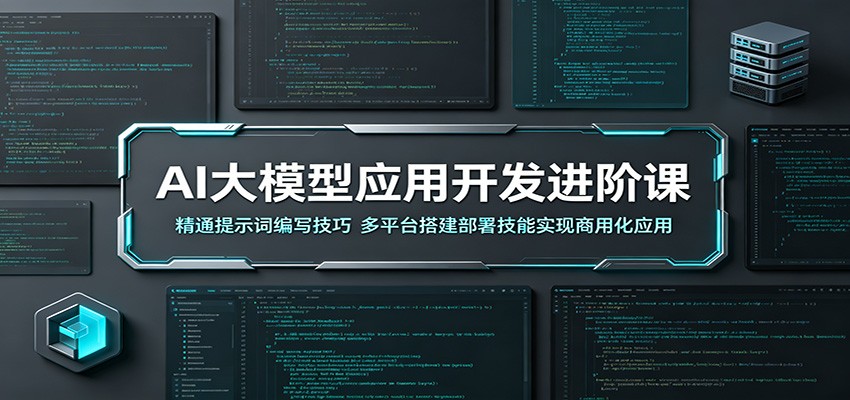 AI大模型应用开发进阶课：精通提示词编写技巧，多平台搭建部署技能实现商用化应用-海淘下载站