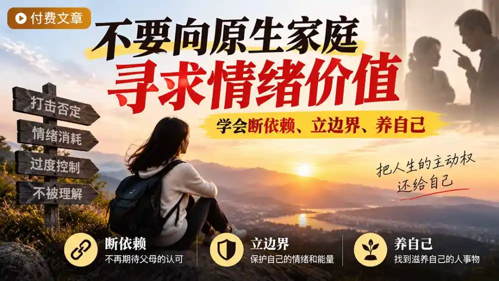 付费文章:不要向原生家庭寻求情绪价值,学会断依赖、立边界、养自己-海淘下载站