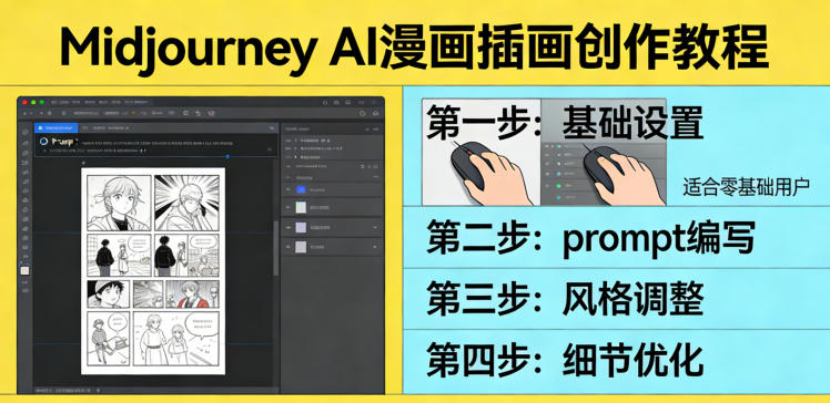 利用Midjourney AI人工智能轻松创作漫画插画教程，零基础创作完整漫画插画-海淘下载站