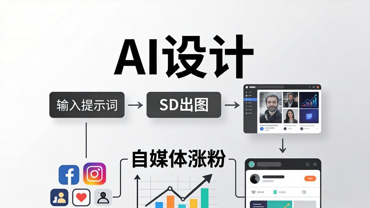 人人都是AI设计师：SD出图+自媒体涨粉一站教学，告别图文素材焦虑，AI设计让你轻松避开内卷-海淘下载站