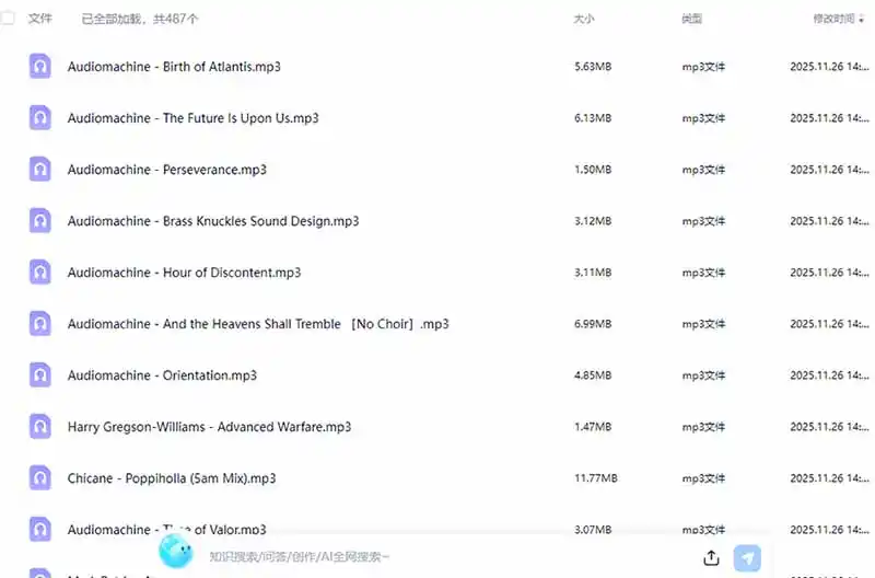 某宝付费购买,常用6G音效合集!970+首宣传片背景音乐,无版权可商用大气素材,分类清晰,高质量内容-海淘下载站