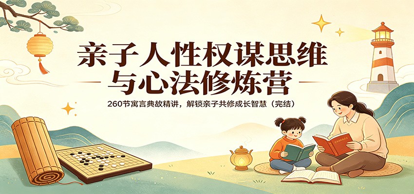 亲子人性权谋思维与心法修炼营：260节寓言典故精讲，解锁亲子共修成长智慧(完结)-海淘下载站