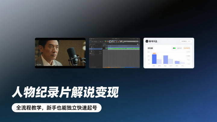 人物纪录片解说变现，全流程教学，新手也能独立快速起号-海淘下载站