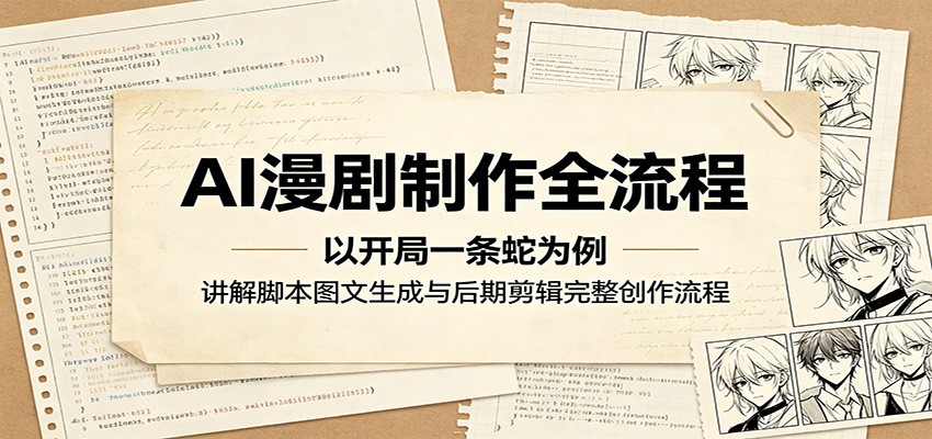 AI漫剧制作全流程：以开局一条蛇为例，讲解脚本图文生成与后期剪辑完整创作流程-海淘下载站