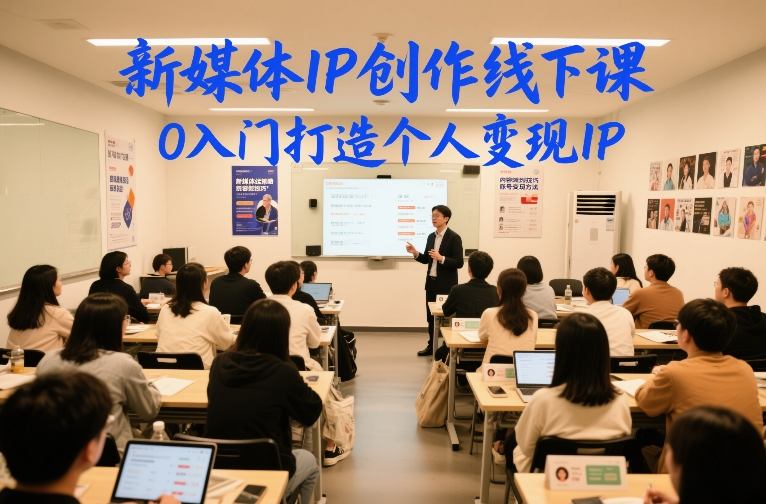 新媒体IP创作线下课,0入门打造个人变现IP-海淘下载站