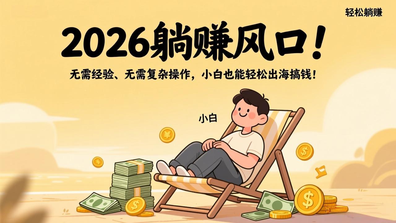 2026躺赚风口！无需经验、无需复杂操作，小白也能轻松出海搞钱！-海淘下载站