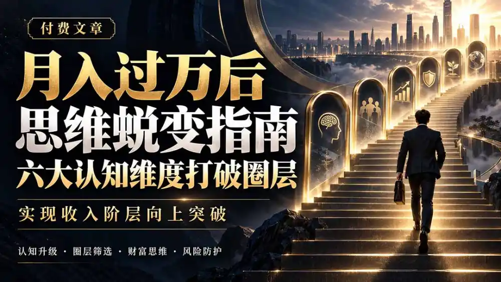 付费文章:月入过万后思维蜕变指南,六大认知维度打破圈层,实现收入阶层向上突破-海淘下载站