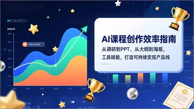 AI课程创作效率指南，从调研到PPT、从大纲到海报，工具赋能，打造可持续变现产品线-海淘下载站