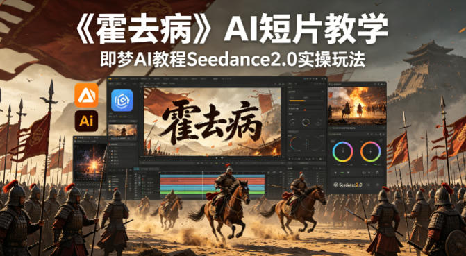 《霍去病》AI短片教学，即梦AI教程Seedance2.0实操玩法-海淘下载站