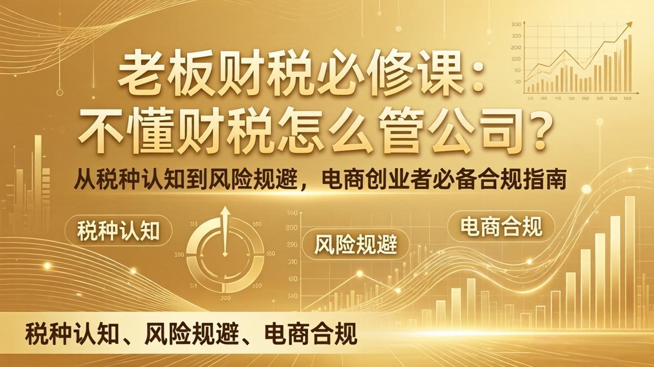 老板财税必修课：不懂财税怎么管公司？从税种认知到风险规避，电商创业者必备合规指南-海淘下载站