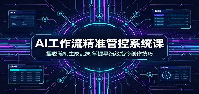 AI工作流精准管控系统课:摆脱随机生成乱象,掌握导演级指令创作技巧-海淘下载站