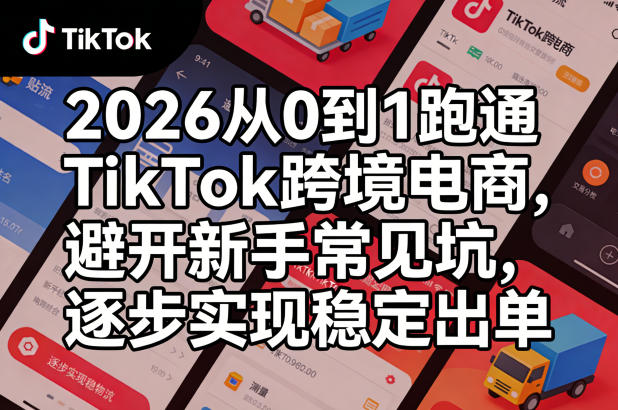 2026从0到1跑通TikTok跨境电商，避开新手常见坑，逐步实现稳定出单-海淘下载站