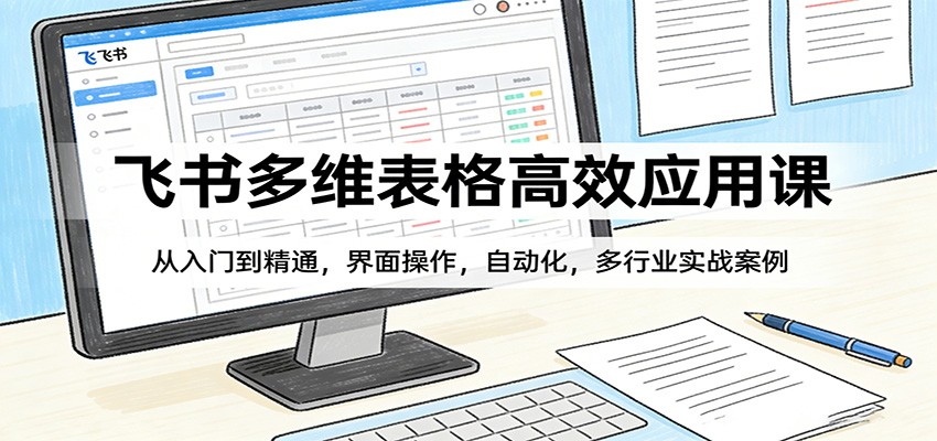 飞书多维表格高效应用课：从入门到精通，界面操作，自动化，多行业实战案例-海淘下载站