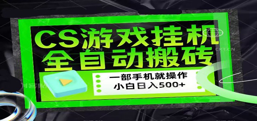 CSGO游戏挂机捡漏搬砖，超稳定的项目，带领1000+小白实现日入500+-海淘下载站