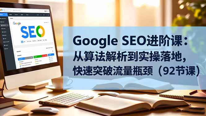 Google SEO进阶课：从算法解析到实操落地，快速突破流量瓶颈(92节课-海淘下载站