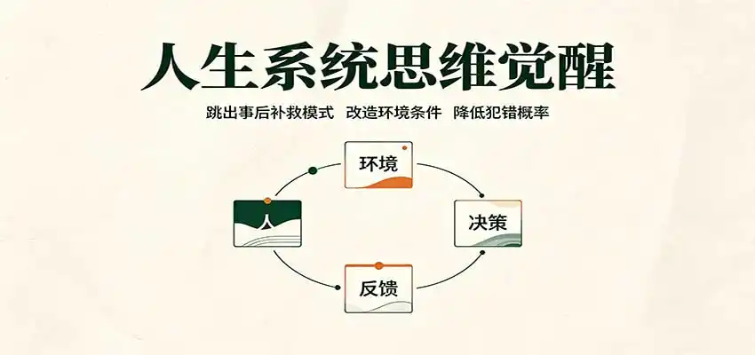 人生系统思维觉醒:跳出事后补救模式,改造环境条件,降低犯错概率 人生系统思维觉醒:跳出事后补救模式,改造环境条件,降低犯错概率