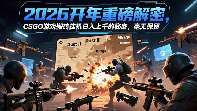 2026开年重磅解密，CSGO游戏搬砖挂机日入上千的秘密，毫无保留-海淘下载站