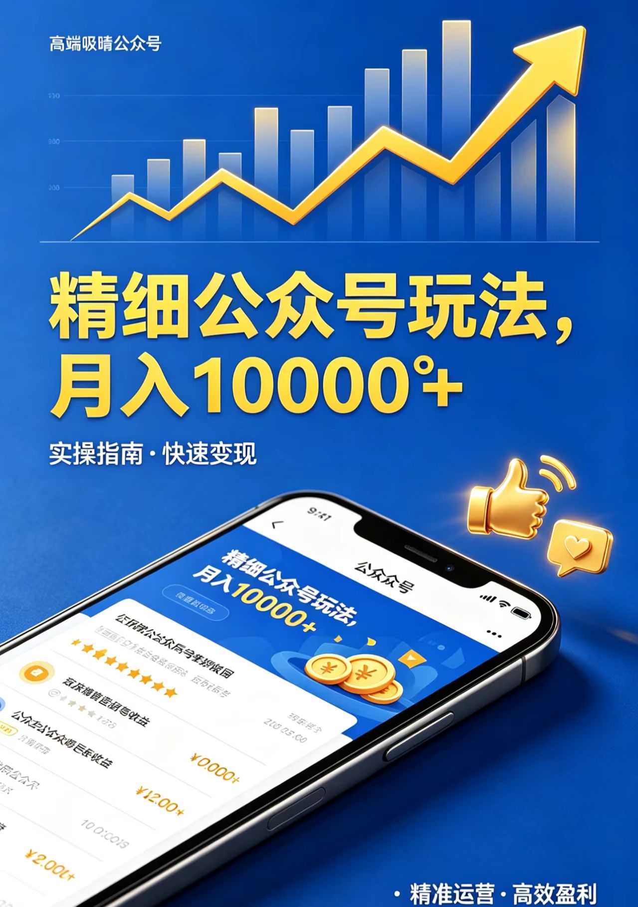 精细公众号玩法，月入10000+，实操指南，快速变现-海淘下载站