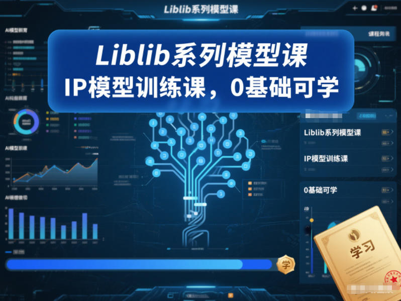 Liblib系列模型课，IP模型训练课，0基础可学-海淘下载站