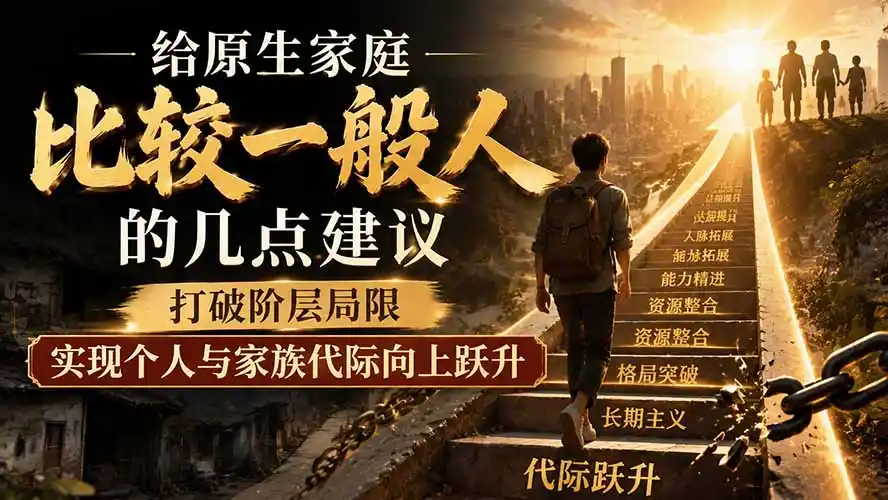 付费文章：给原生家庭比较一般人的几点建议，打破阶层局限，实现个人与家族代际向上跃升-海淘下载站