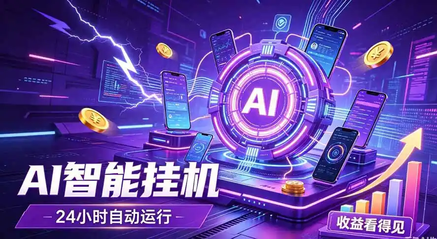 AI智能广告挂机，躺赚新模式 设备托管运行，解放双手持续变现-海淘下载站