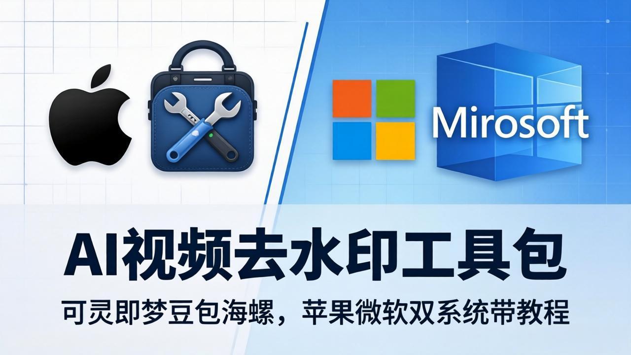 AI视频去水印工具包：可灵即梦豆包海螺，苹果微软双系统带教程-海淘下载站