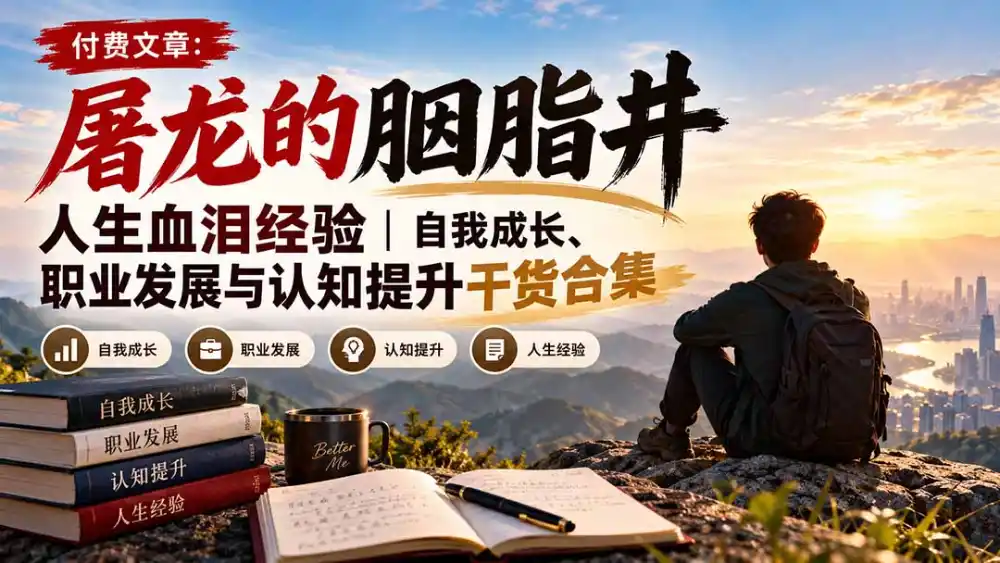 付费文章:屠龙的胭脂井人生血泪经验|自我成长、职业发展与认知提升干货合集-海淘下载站