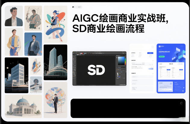 AIGC绘画商业实战班，SD商业绘画流程-海淘下载站
