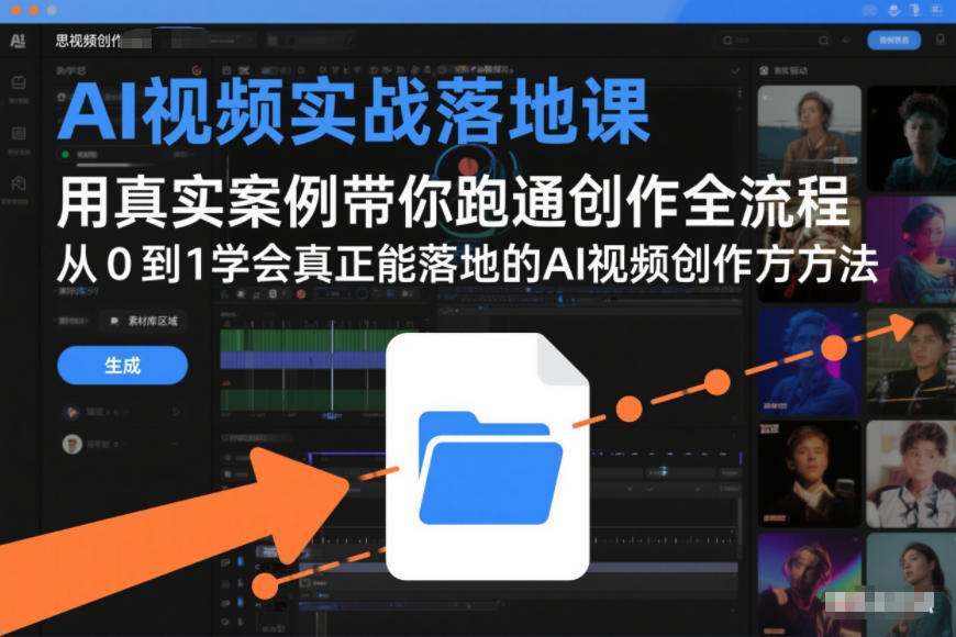 AI视频实战落地课，用真实案例带你跑通创作全流程，从0到1学会真正能落地的AI视频创作方法-海淘下载站