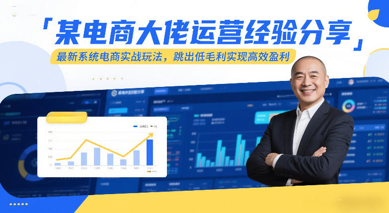 某电商大佬运营经验分享，最新系统电商实战玩法，跳出低毛利实现高效盈利(更新)-海淘下载站