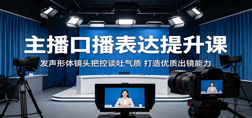 主播口播表达提升课：发声形体镜头把控谈吐气质，打造优质出镜能力-海淘下载站