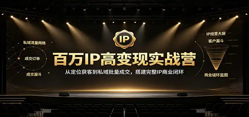 百万IP高变现实战营：从定位获客到私域批量成交，搭建完整IP商业闭环-海淘下载站