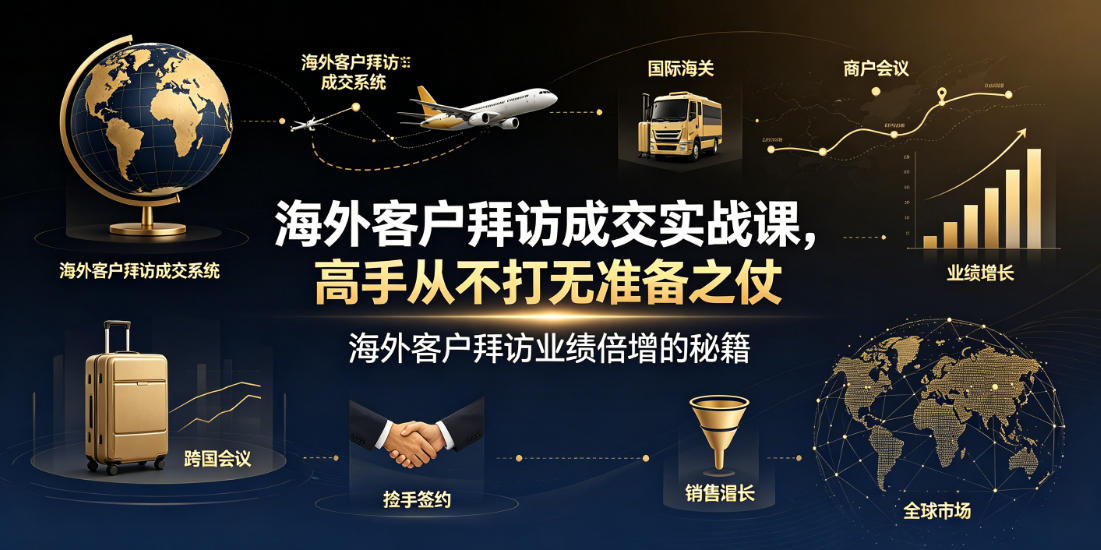 海外客户拜访成交实战课,高手从不打无准备之仗,海外客户拜访业绩倍增的秘籍-海淘下载站