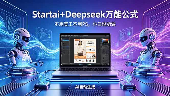 AI自动做电商详情页：Startai+Deepseek万能公式，不用美工不用PS，小白也能做-海淘下载站