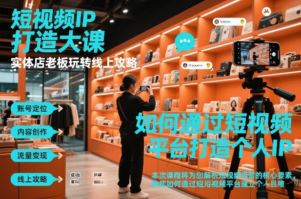 短视频ip打造大课，实体店老板玩转线上攻略-海淘下载站