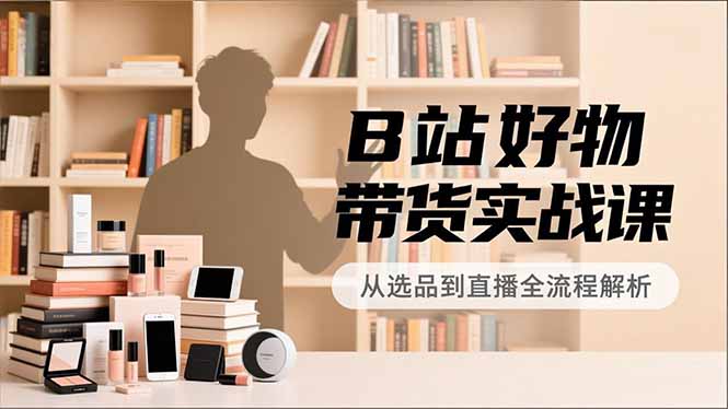 B站好物带货实战课，账号定位、选品拍摄、运营变现，全流程教学，实现UP主月入过万-海淘下载站
