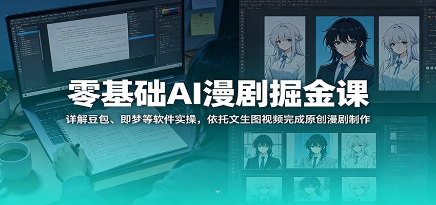 零基础AI漫剧掘金课：详解豆包、即梦等软件实操，依托文生图视频完成原创漫剧制作-海淘下载站