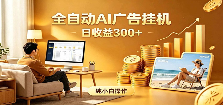 AI风口项目，全程解放双手，后台自动运行赚取收益，每天稳定收益300+-海淘下载站
