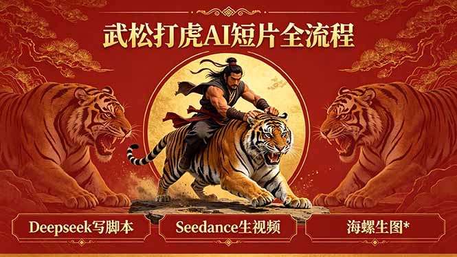 武松打虎AI短片全流程：Deepseek写脚本+Seedance生视频+海螺生图-海淘下载站