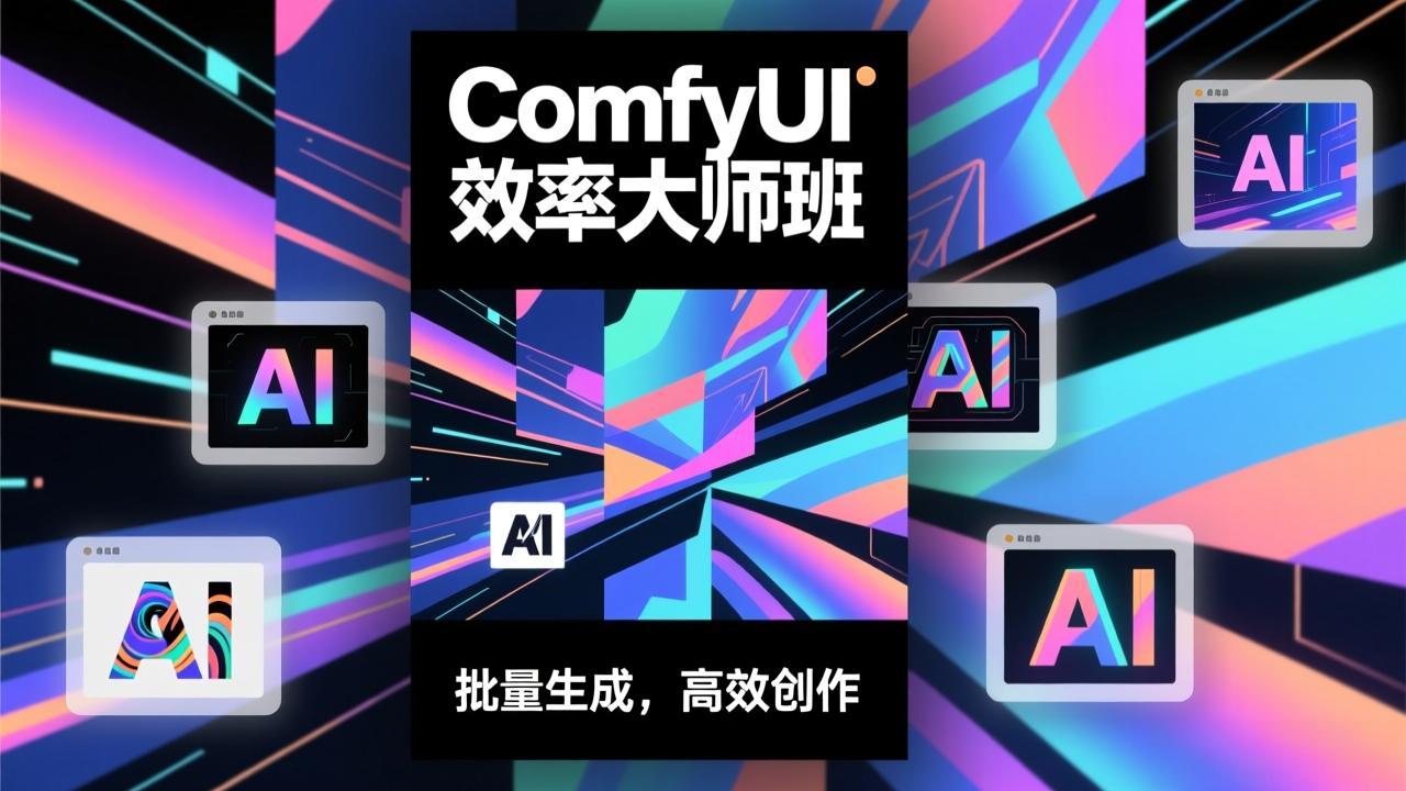 ComfyUI效率大师班：工作流搭建，批量生成，将个人AI出图效率提升5-10倍，月接单收入1-3万-海淘下载站