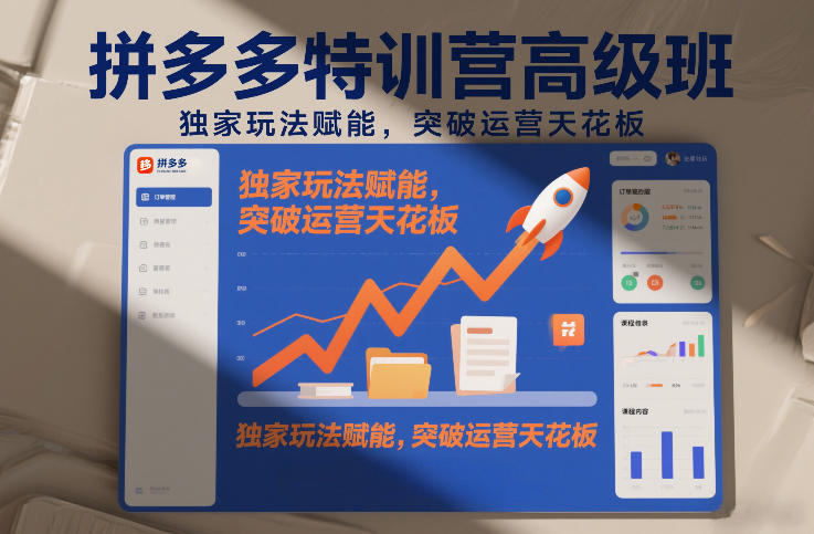 拼多多特训营高阶班，独家玩法赋能，突破运营天花板(更新26年4月24日)-海淘下载站