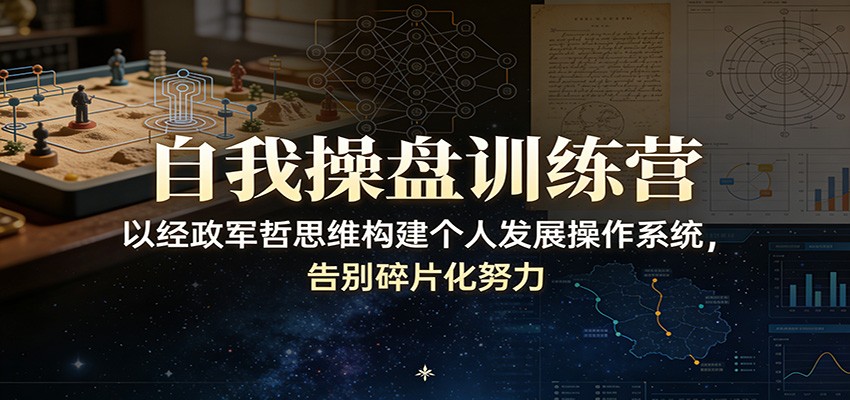 自我操盘训练营：以经政军哲思维构建个人发展操作系统，告别碎片化努力-海淘下载站