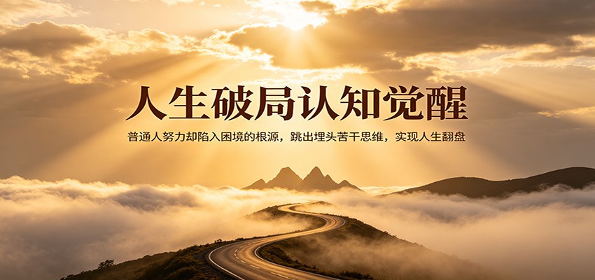 人生破局认知觉醒，普通人努力却陷入困境的根源，跳出埋头苦干思维，实现人生翻盘-海淘下载站