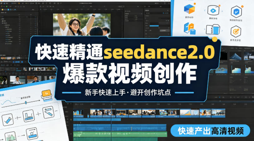 快速精通seedance2.0爆款视频创作，快速产出高清视频，避开大量创作坑点，新手也能快速上手-海淘下载站
